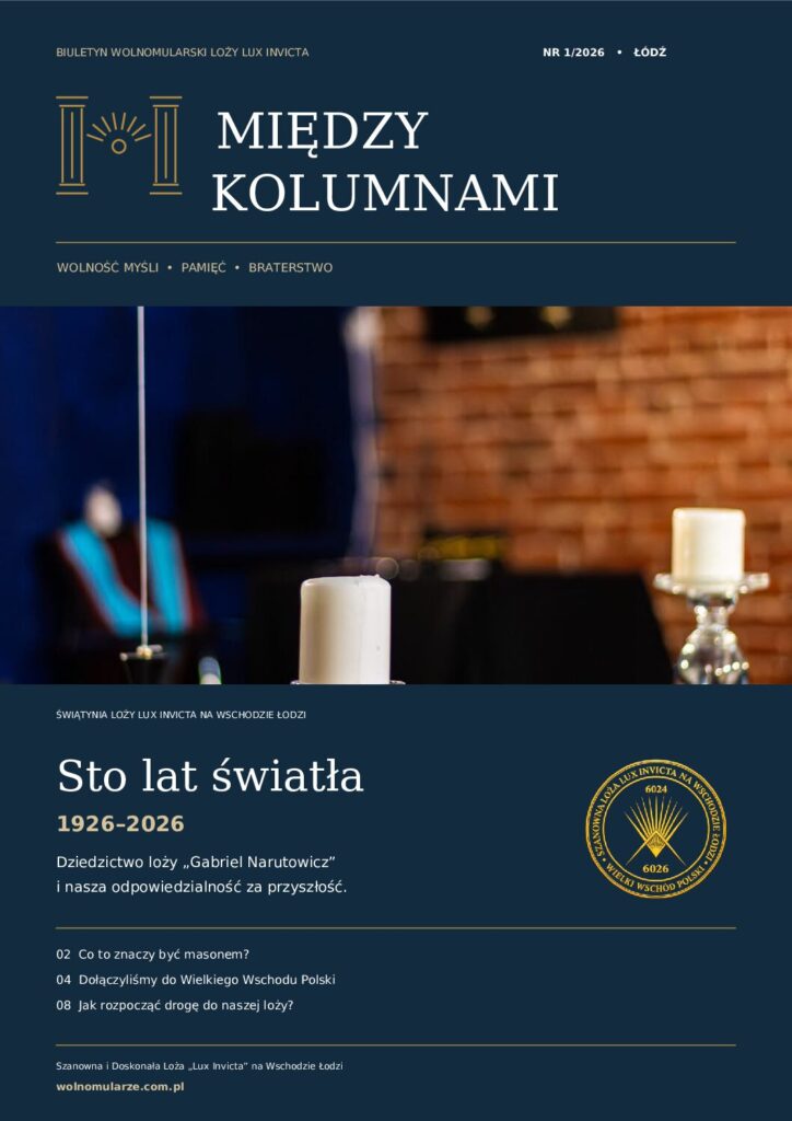 Okładka pierwszego numeru biuletynu Między Kolumnami, 1/2026